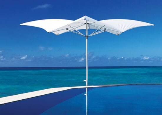 The #elegant  and #airy #parasol by Tuuci is in the Decofinder's #summer 2019 selection. The Manta Max delights the eye and shields the body with unparalleled durability. <a href="/TUUCI/">Tuuci</a> decofinder.com/z1205736/Paras…