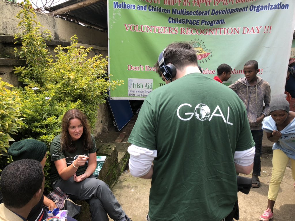 PersuasionRepub's tweet photo. Day 1 of our week long trip to Ethiopia with @ciarakellydoc to film the extraordinary work being done by @GOAL_Global  meeting some wonderful mothers and children in the ChildSpace programme in Adis Abbas #goalglobal #fundraising https://t.co/3BhkXFIZjQ