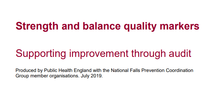 Prevent falls through strength and balance quality improvement – new guidance from @PHE_uk supporting local self-audit. Many thanks to BGS members @drjtreml and Prof Finbarr Martin for their contribution to this important project assets.publishing.service.gov.uk/government/upl…