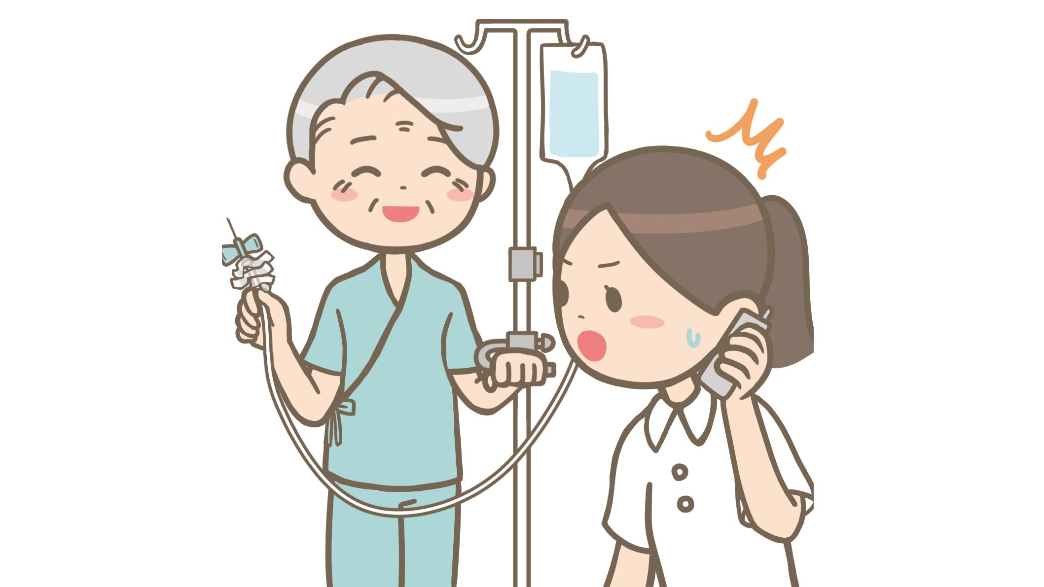 تويتر 看護roo 公式 かんごるー على تويتر えっ 抜いちゃったんですか 看護師 イラスト集 看護roo 点滴を自己抜針し笑顔で報告する患者と驚く看護師のイラスト T Co Wxlvk78cfd T Co Irlsyuzend