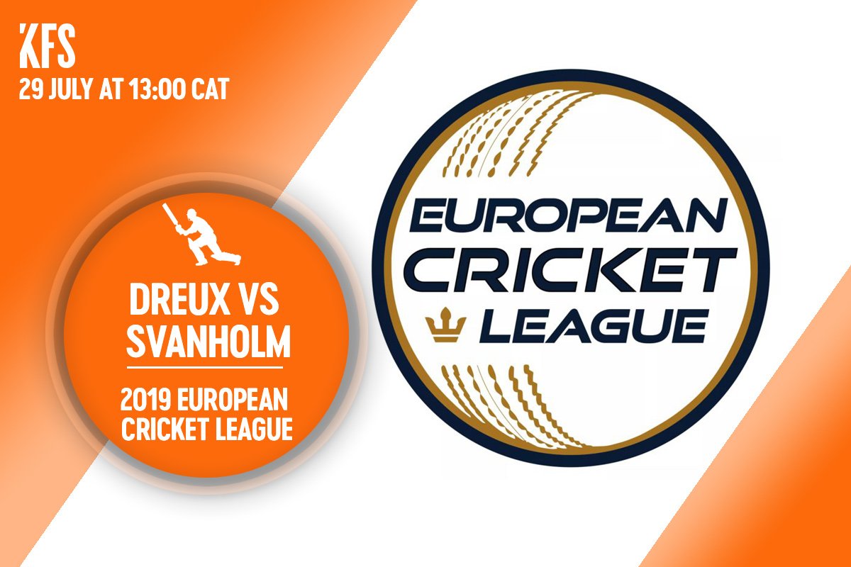 The Danish cricket club #SvanholmCricketClub will be up against @DreuxCricket in the @ECL - European Cricket League today at 13:00 CAT. This will be the second game in the day for the French side Dreux.