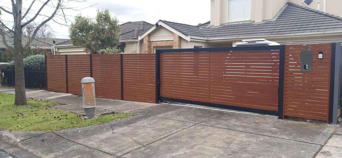 Some recent July 2019 installs Colorbond, Knotwood and Tubular steel.