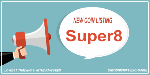 Super8 - S8 has been added to markets

satoshishift.com/trading/s8btc

#NEWCRYPTO #FREELISTING