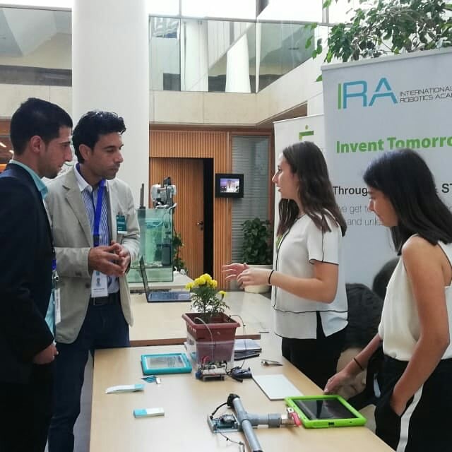 IRA_Robotics's tweet photo. Our students showing their solution in Green technology and participating today in the interactive exhibition at the 7th #ESCWA technology centre’s technical committee meeting. 
@UNESCWA 
#GreenTech #SDG12 #Innovation #Agriculture #IoT #Robotics #designthinking #Invent_Tomorrow https://t.co/wjwzy1Rbg8