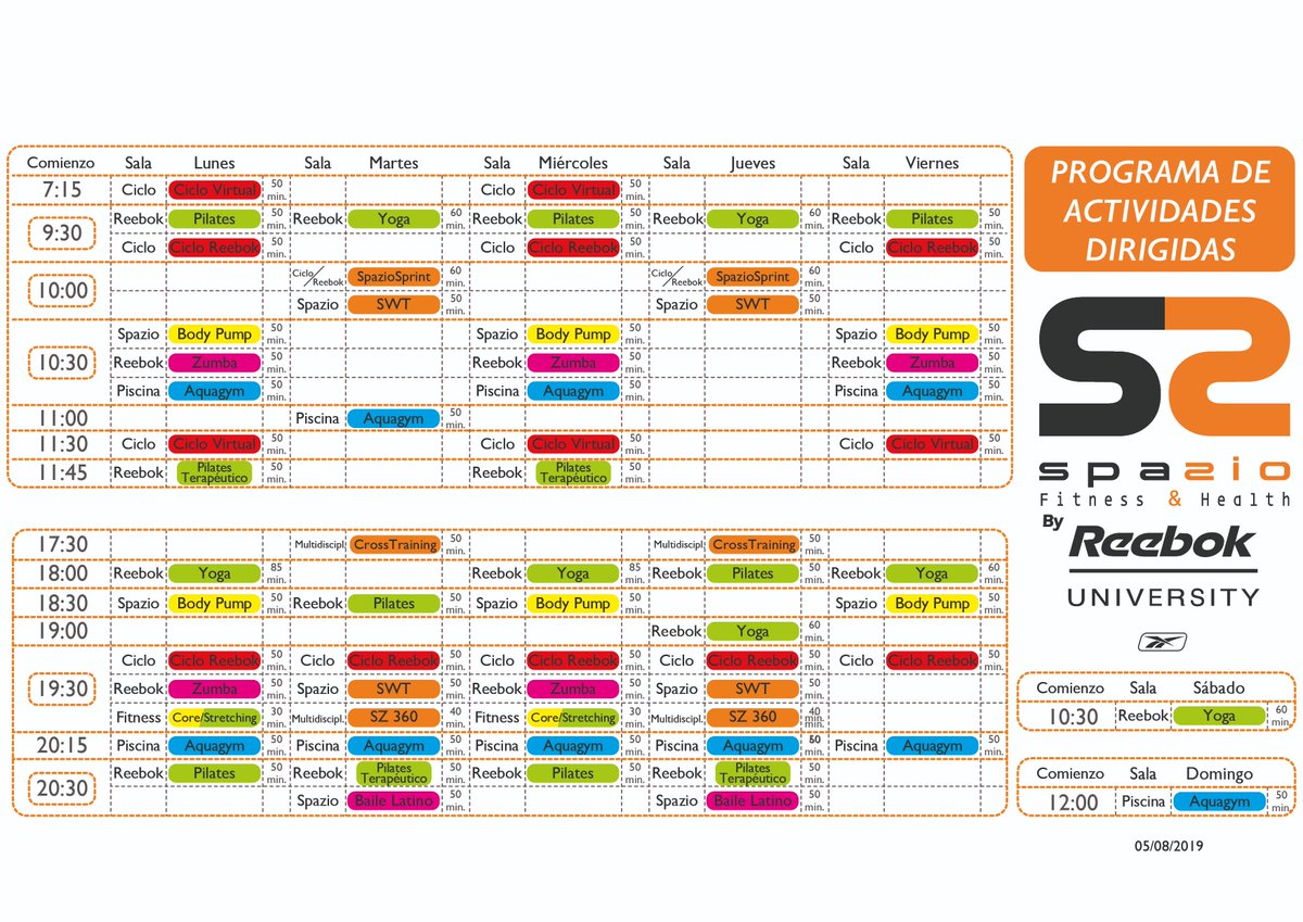 📢 ATENCIÓN📢 Nuevo horario de actividades dirigidas de AGOSTO❗❗

A partir del próximo #lunes, comenzamos. Recordad, para cualquier modificación, podéis consultar a través de nuestra app

Estamos preparando novedades para #septiembre, permaneced atent@s 😃

#🖤 #🧡
