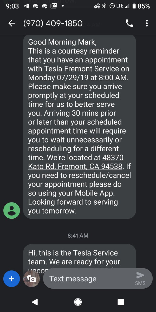 markfriedler's tweet image. Hey @Tesla if you have a scheduled service appointment and you confirm it, then please have the parts on hand! I get there Monday 8am to find out you don&apos;t have the parts. Rescheduled now for 3rd time. Please improve #TeslaServiceIssues @teslaownersSV
