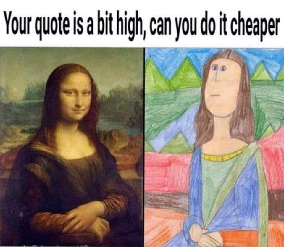 VectorfoxS's tweet image. Can you make it cheaper? #designerissues