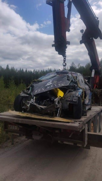 alekslesk's tweet image. Paddon's crash result. #wrc #paddon Pic by: Yl!vaa Media @eWRCresults @KiwiWRCfan