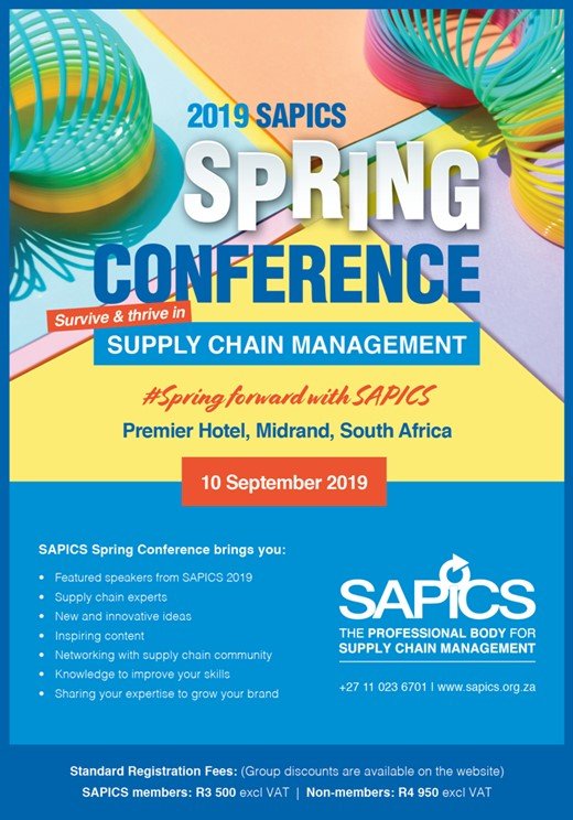 SAPICS01's tweet photo. It is no longer enough to merely survive, but to ensure your organisation’s future and competitive edge you need to Thrive. 
Register now https://t.co/v7fc31v3Ne

#SpringForwardWithSAPICSToSurviveAndThrive #SAPICS   #SupplyCahinManagement #SpringConference #Africa #SouthAfrica https://t.co/cF1V2pdvqF