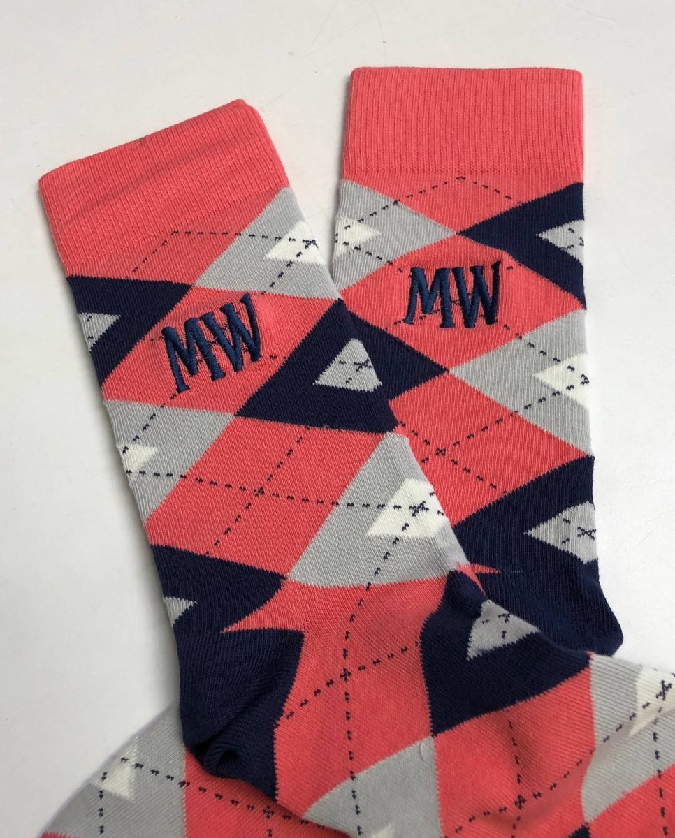 Monogrammed  ARGYLES With Embroidered Initials - Grooms Socks, Groomsmen Socks, Wedding Gift, Wedding Party, Anniversary Gift tuppu.net/9698f70f #GroomSocks #Etsy #Birthday