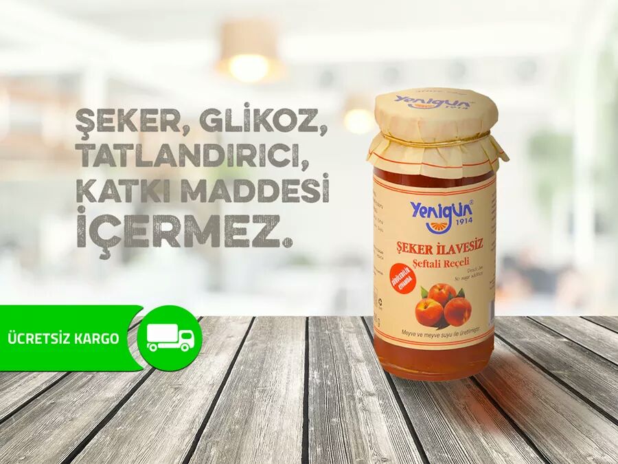 Yenigün şeker ilavesiz reçeller; sadece meyve ve saf meyve suyundan üretilmektedir. Şeker glikoz, tatlandırıcı ve katkı maddesi içermemektedir. 
--> yenigunstore.com/seker-ilavesiz…