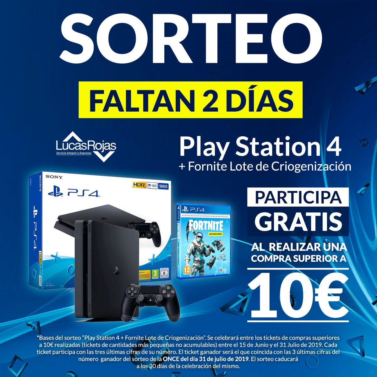 LucasRojasES's tweet photo. Faltan 2 días para el sorteo de la Play Station 4.
¿A que esperas para participar? 👏 https://t.co/63f3Q8u2Xh