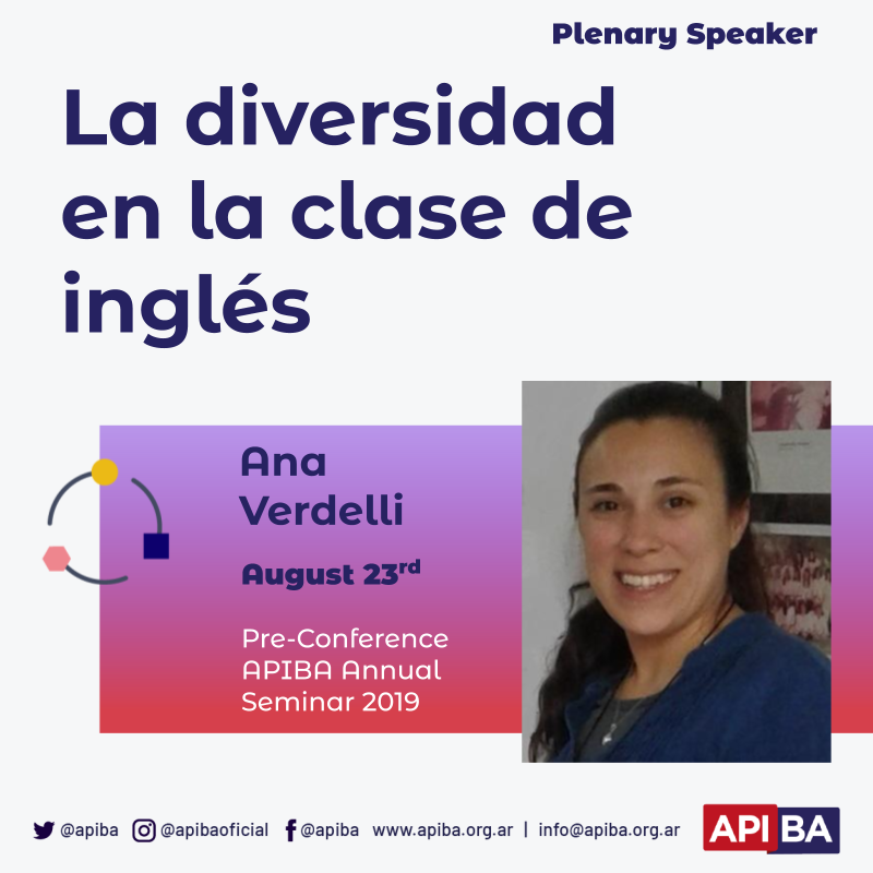 apiba's tweet photo. ➡️📣 2019 #APIBA Annual #Seminar: #Teaching #Practices to Embrace All #Learners.

✔#PreConference: La #diversidad en la #clase de #inglés 👩🏼‍🏫 Ana Verdelli

✒➡️Follow the link to enrol: https://t.co/K9SxipO5Y8

#teaching #teacher #EFL #ESL #inclusion #learning https://t.co/9ZAwdwBuYL