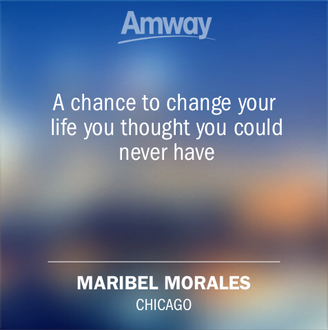 experienceamway's tweet photo. See what @Amway is to MARIBEL MORALES #experienceamway https://t.co/nwStGcnieR