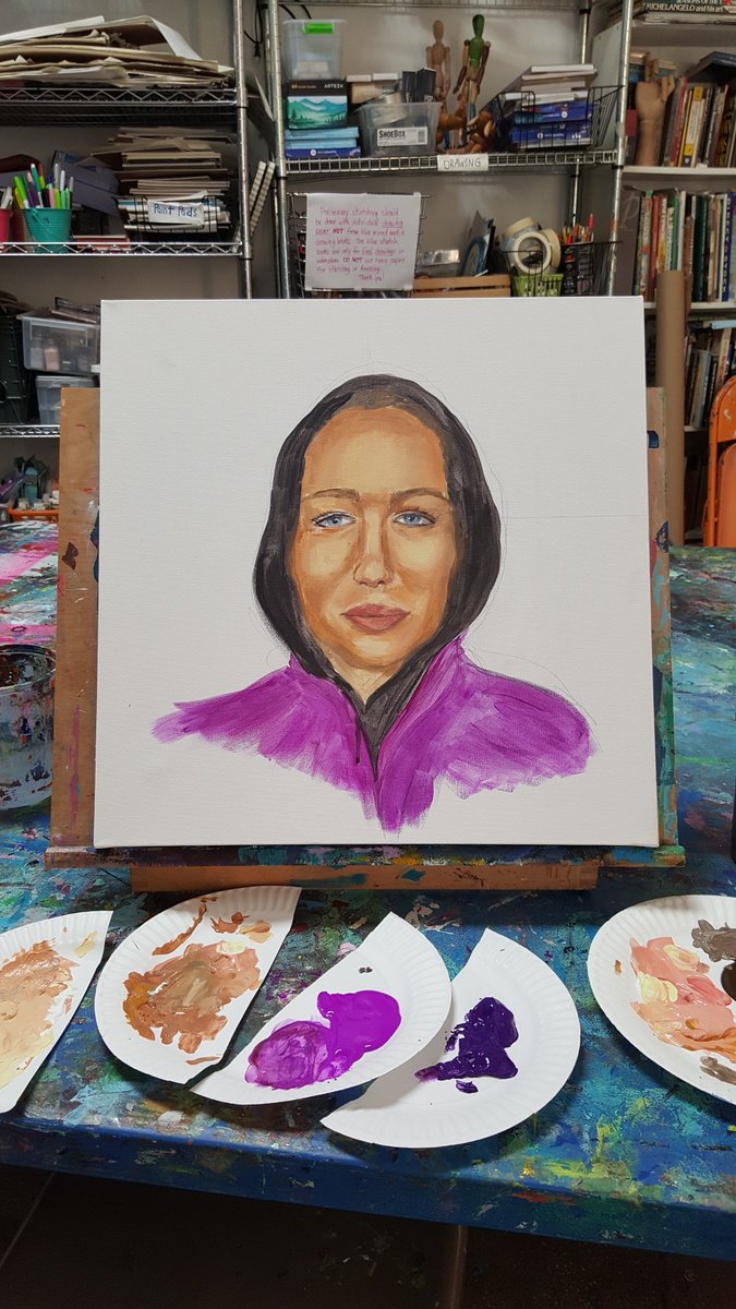 CWASDumbo's tweet image. Focus &amp;amp; drive in our Sunday #PortraitPaintingClass for adults. We will also be offering this class for Fall 🖼️🎨🖌️ Subscribe to our mailing list for announcements on #FallArtClasses on our website! #creativelywildartstudio #dumbo #brooklynartclasses #art #paintingoncanvas