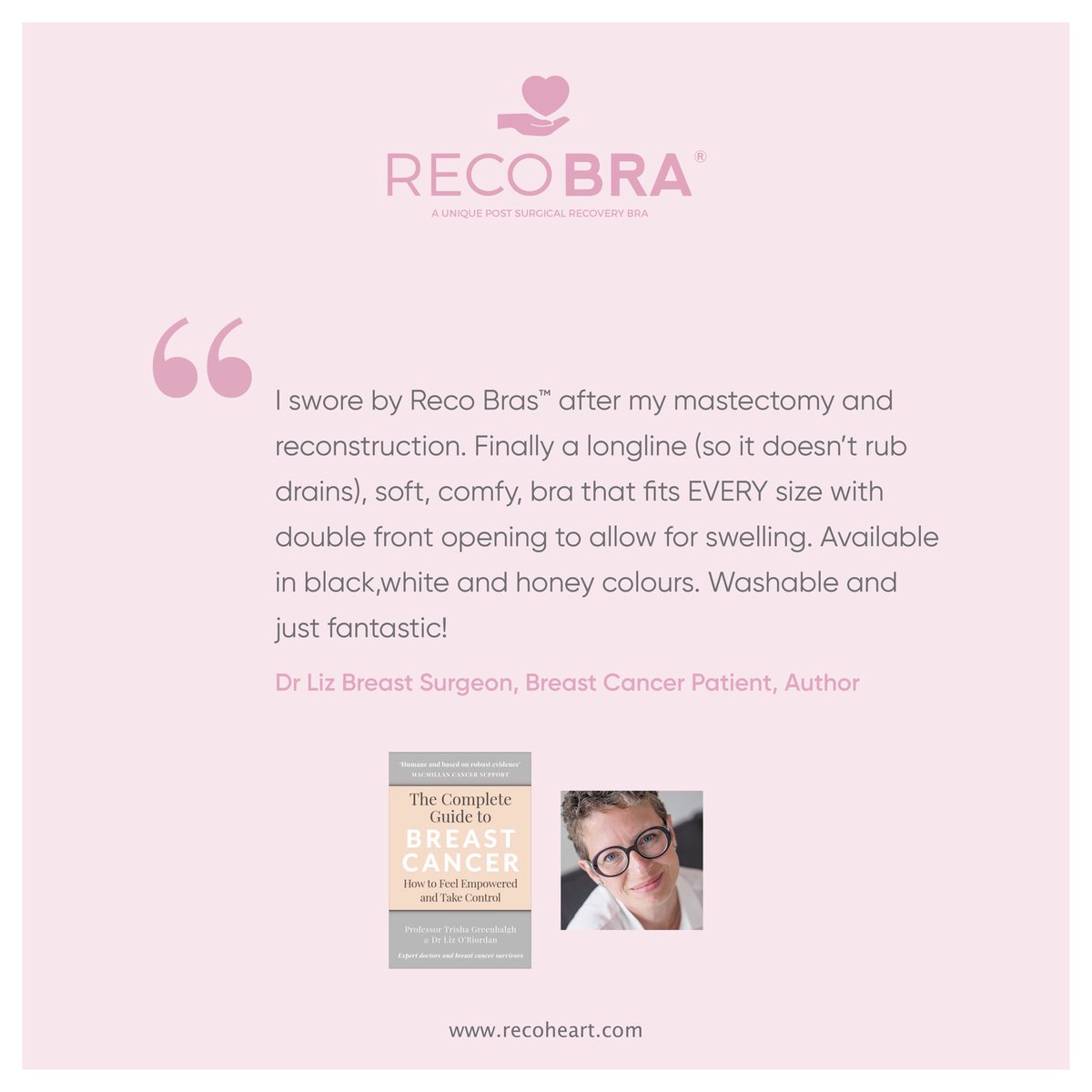 RecoHeart's tweet photo. Thank you to @Liz_ORiordan for the outstanding endorsement for our Reco Bra™️ and mention in her book. #BreastCancer #BreastCancerSurgery #BreastReconstruction #Mastectomy #MedicalDevice #RecoBra #PostSurgicalBra https://t.co/Te5VReFxBy