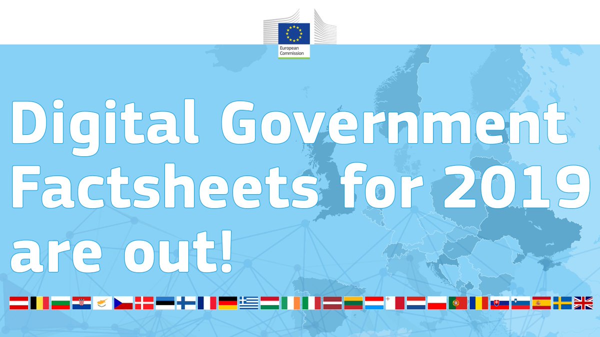 📢 #Digital Government Factsheets &amp; Infographics 2019 are published! They provide a streamlined view over legal frameworks, strategies &amp; infrastructure linked to #DigitalGovernment. Stay tuned for the progress in 36 #European countries: europa.eu/!Fb74ky 

#digitalgov19