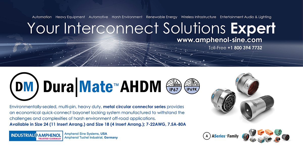 AmphenolSine's tweet photo. DuraMateโข AHDM - METAL
#HeavyDuty #Circular #Metal #MultiPin #Connectors for #HarshEnvironment applications. #EnvironmentallySealed #IP67 #IP69k #DuraMateFamily #DuraMateAHDM
We Are #YourInterconnectSolutionsExpert
https://t.co/S3bcw42wzm https://t.co/C31tV5GSSk