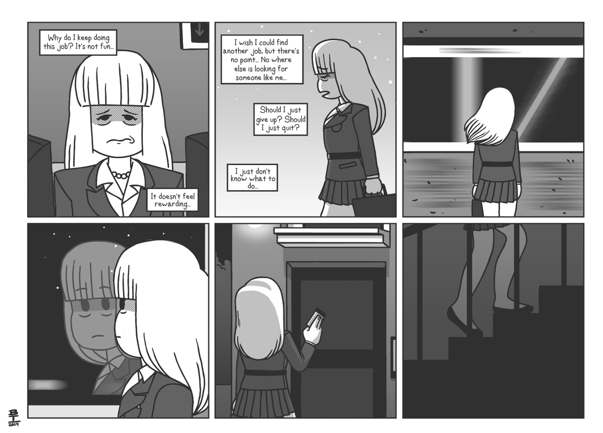 Happy 150th comic. A short comic about Gree questioning why she keeps doing her job. 
