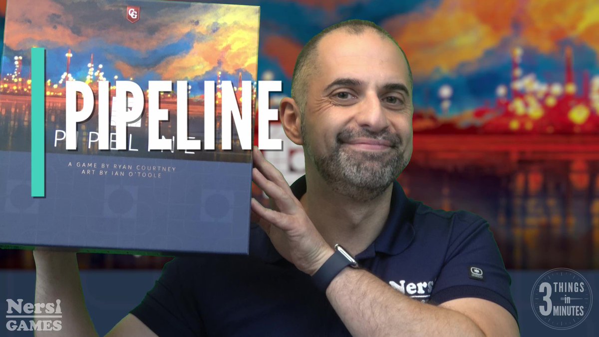 NersiGames's tweet photo. Building pipes, counting pipes, and trying not to be crude in 3 Things in 3 Minutes review 52: Pipeline from @capstone_games and @rccgames! Check it out at https://t.co/PY8WgSTJVB!

#boardgames #boardgame #bgg #boardgamegeek #tabletopgames #gaymer #nersigames https://t.co/DQ7oOXxX0C