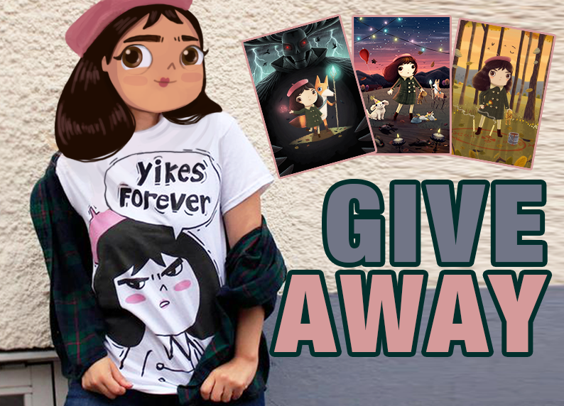 A sparkly GIVE AWAY! ✨
Enter by following us, sharing this post and leave us a comment! 

Win a Yikes Forever T-shirt (Size L) or the 3 Pack Print Collection of Little Misfortune!

Winners are announced on Monday, August 5. 

#giveaway #littlemisfortune #killmondaygames #franbow