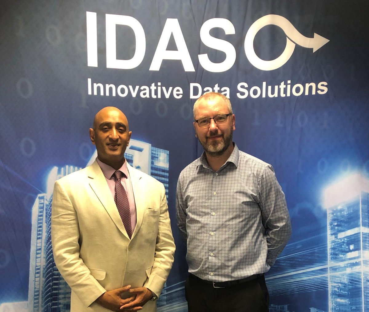 The Indian Ambassador Sandeep Kumar and Idaso's Managing Director Ian Kerr pictured at Idaso's Office in the National Science Park in Mullinagar on his recent visit to the town. It was a pleasure to have Sandeep over to meet the team.