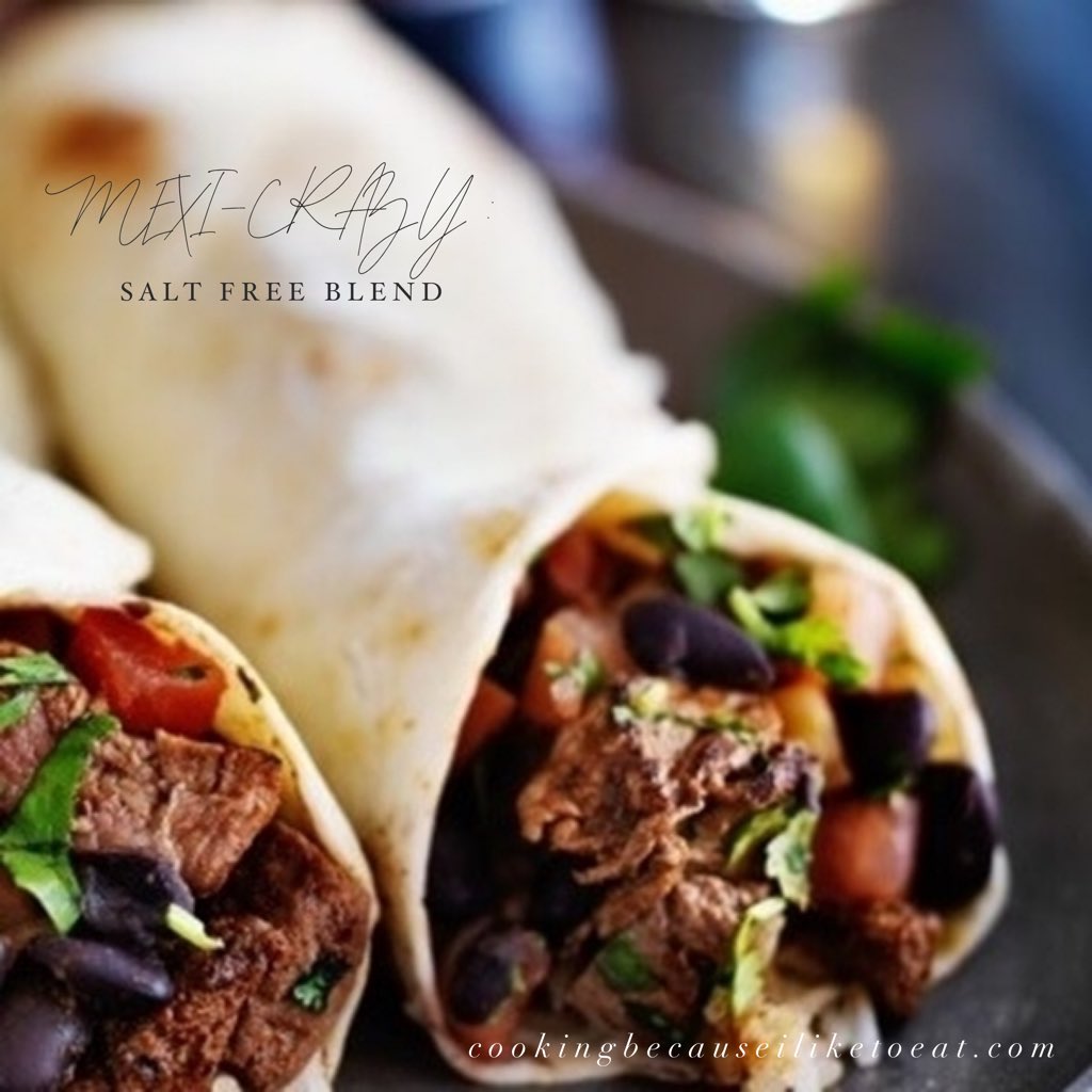 Salt Free Blend! Mexi-Crazy is a dash of Mexico with a little smoky paprika goodness with a kick of flavor Seasoning! 

CookingBecauseILikeToEat.com

#saltfree #mexicanflavors #paprika #chipotle #freshingredients #nopreservatives #seasonblend