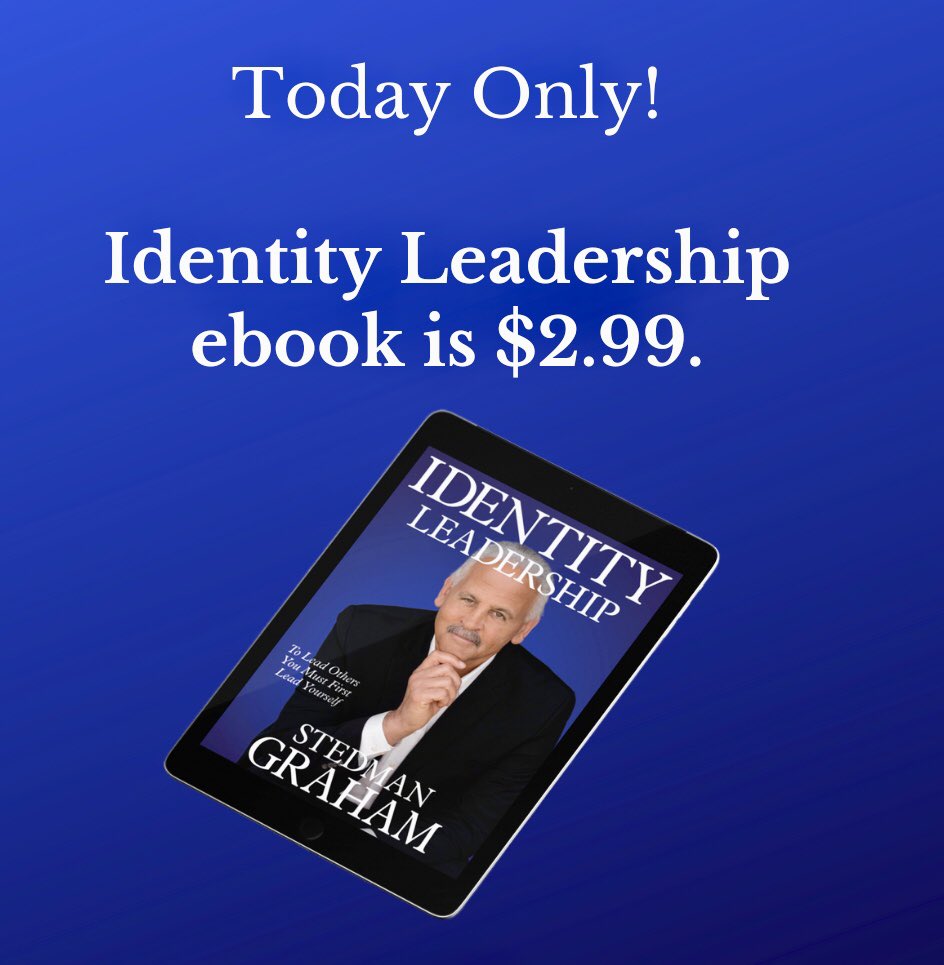 For TODAY ONLY: you can purchase the Identity Leadership ebook for $2.99 <a href="/amazon/">Amazon</a>! bit.ly/2ykj3g6 #IdentityLeadership #ebooks