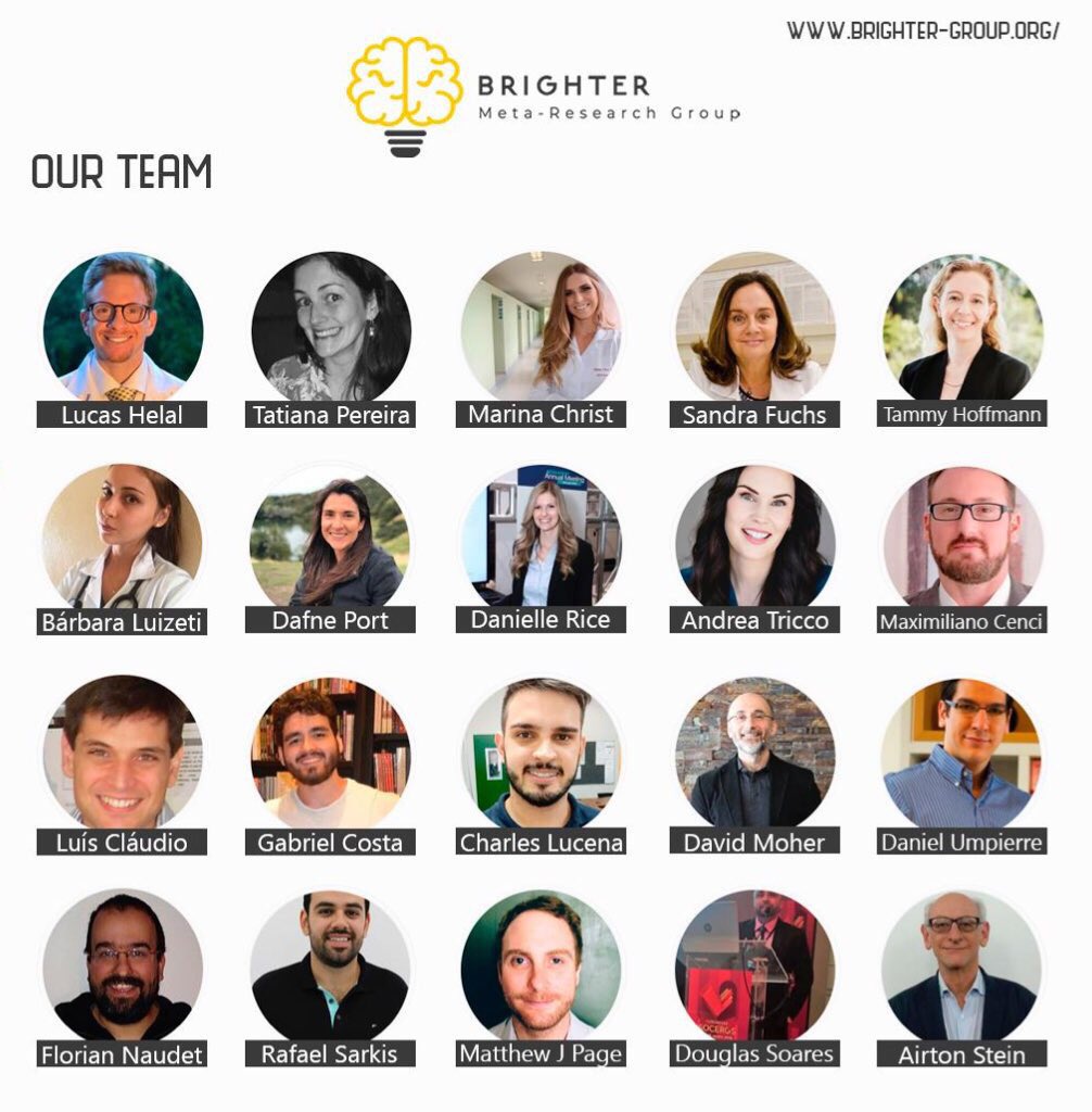 GroupBrighter's tweet photo. Hello World! We’re delighted to announce the @GroupBrighter! Please check our website for further info - https://t.co/ufQlNRKIFC. Let’s foster meta-research locally in Brazil and worldwide! 😊 https://t.co/Go3K4CsWVs