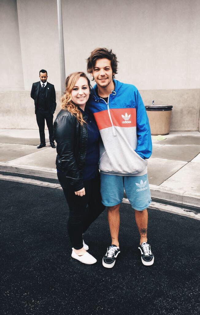 a fan gave louis an adidas jacket and then he wore it