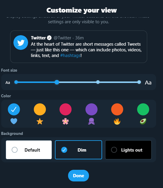 Ileane's tweet image. When you decide on a color in the new #TwitterLayout depending upon which color you select, it will have an impact on the way some emojis look...