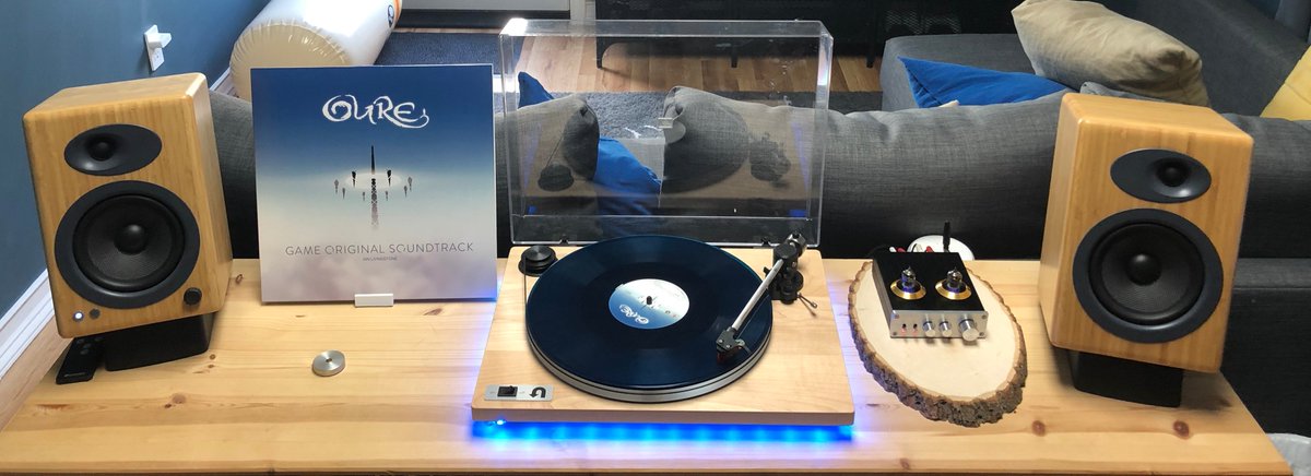 nickfloyd's tweet image. Spinning @ianliv's beautiful OST for #OURE, a game developed by @heavyspectrum  on a @uturnaudio Orbit Special #vinly