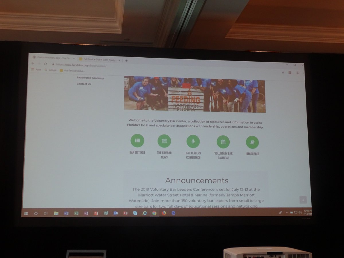 TheFlaBar's tweet photo. At last count, we have over 260 voluntary bars in Florida!
And then you have Florida lawyer Lillian Ewen of Port St. Lucie, a hard-working member of the Voluntary Bar Liaison Committee who helped Jeff give a GREAT presentation during #VBLC19 a couple of weeks ago in Tampa.
2/ https://t.co/VYQqyN3cEY