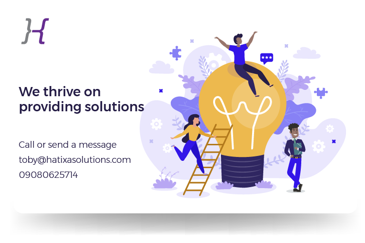 HatixaSolutions's tweet photo. What's your most pressing #Business Problem or Need? Send 'em here. We thrive on creating solutions and helping businesses #Digital https://t.co/GnkHT94z5I