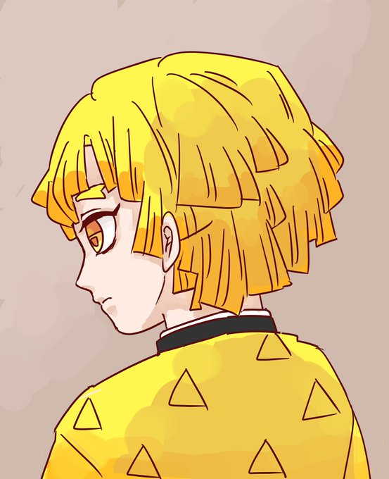 はくり@ぺろぺろおぢさんさんがTwitterに投稿した我妻善逸(鬼滅の刃)のイラスト。