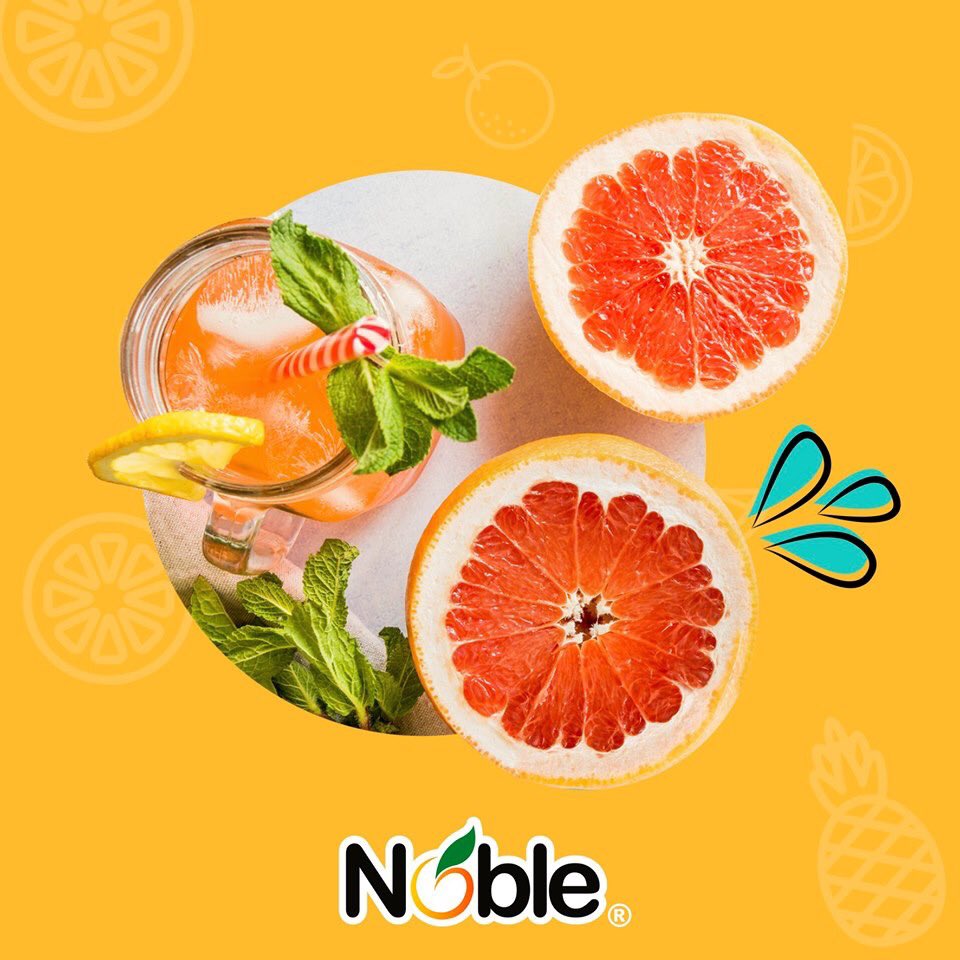 JugosNoble's tweet photo. Sabías que la toronja se compone principalmente de vitamina C, B2, B3, potasio, calcio, hierro, fósforo, magnesio, minerales, betacarotenos. Esto aportará energía a tu cuerpo por lo que rendirás mucho más en tus actividades. https://t.co/1TPQbZ6n5R