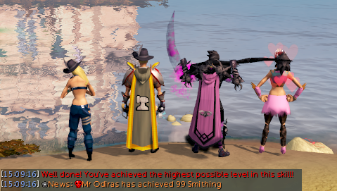 Odiras_RS's tweet photo. 2 99's in 2 days on my Hardcore Ironman. Got 99 Herblore yesterday and 99 smithing today. Mining ores for Masterwork armour now. #runescape @runescape https://t.co/mFwslI1GID