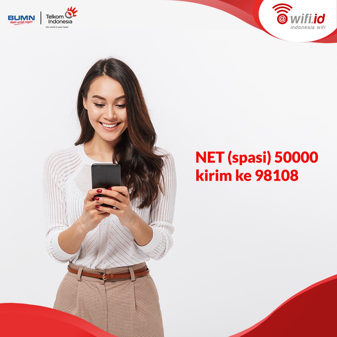 Khusus untuk kamu pengguna provider Telkomsel, Axis, dan XL, kamu bisa lebih mudah mebeli voucher wifi.id melalui potong pulsa 98108. Caranya ketik NET<SPASI><DENOM> kirim ke 98108. Contoh: NET 50000 kirim ke 98108 .