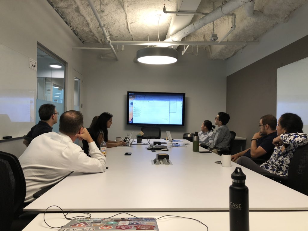 ConsultwithCase's tweet photo. Our interns leading the internship team through a weekly Sprint Planning/Retrospective meeting. Only a few weeks of the internship left before they all head back to school 😢 #CaseInterns https://t.co/8eNPChWkDZ