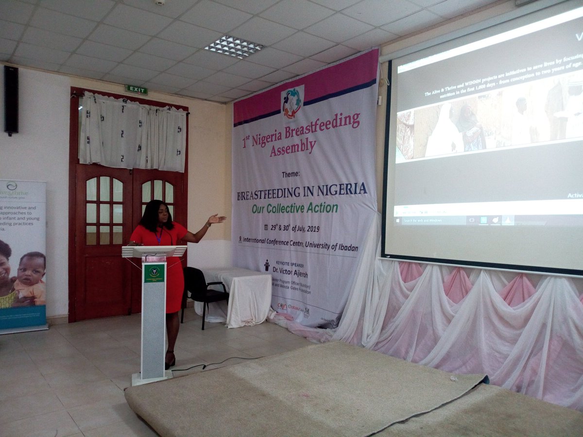 OyoCS_SUNN's tweet photo. Presentation by Representatives from Alive &amp; Thrive, UNICEF, Save the Children International at the Nigeria Breastfeeding Assembly.

@CS_SUNN, @SUNCSN, @UNOPS https://t.co/VgmK69TDBO