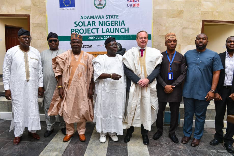 EUinNigeria's tweet photo. The #EU at the weekend launched the 'Solar Nigeria' project to provide solar energy to some health facilities that are off the grid in Adamawa state. The Solar Nigeria initiative is also implemented in Borno, Kaduna and Kano states. https://t.co/7TzCdJVxAV