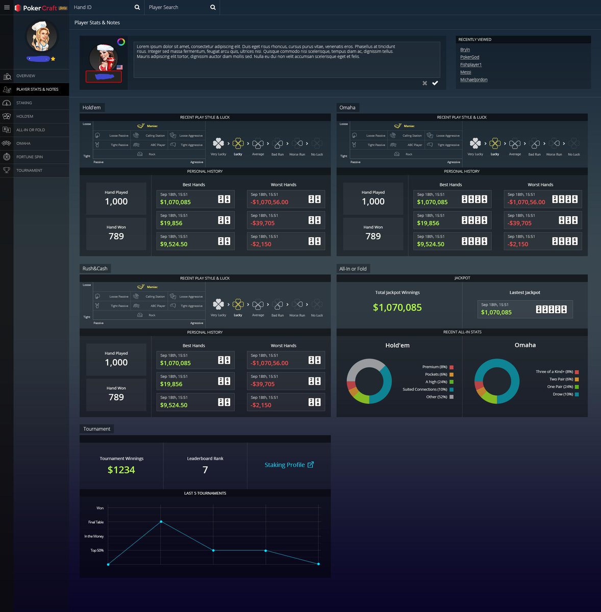 So what's new?

Well we know some of you spend a lot of time reviewing their hands and analyzing their results to improve their game. Thus we added a text box in Pokercraft so you can write notes about your opponents whenever you want.

It's time to become your best Poker self!