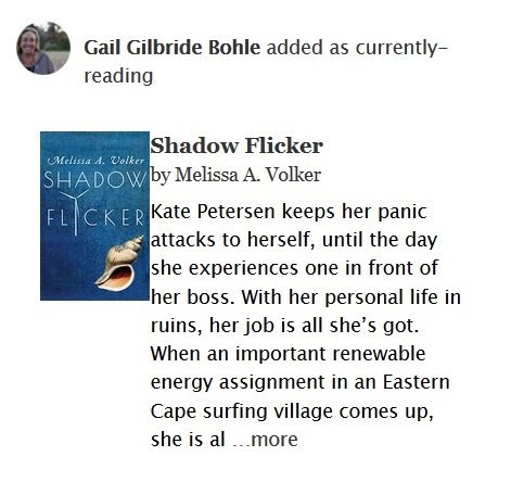 KaravanPress's tweet image. How heartening to see this. Thank you for reading, @gailies! #ShadowFlicker #MelissaAVolker #ReadingKaravanPress