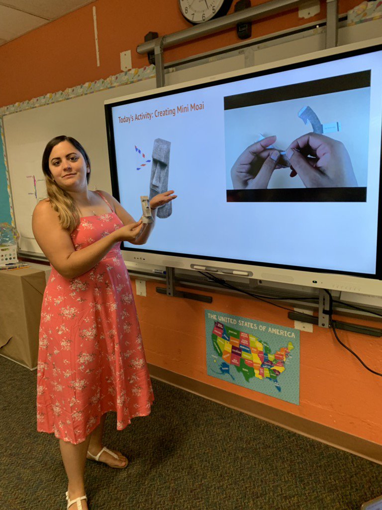 GVSatAPS's tweet photo. GVS Chile Mini Moai @APSsocstudies #ARLGlobalVillage #APSisAwesome https://t.co/5hC577021O