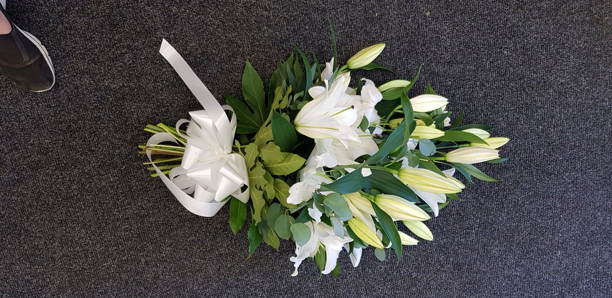 #tiedsheaf #whitelilies #whiteorientallilies #sympathyflowers #lilies