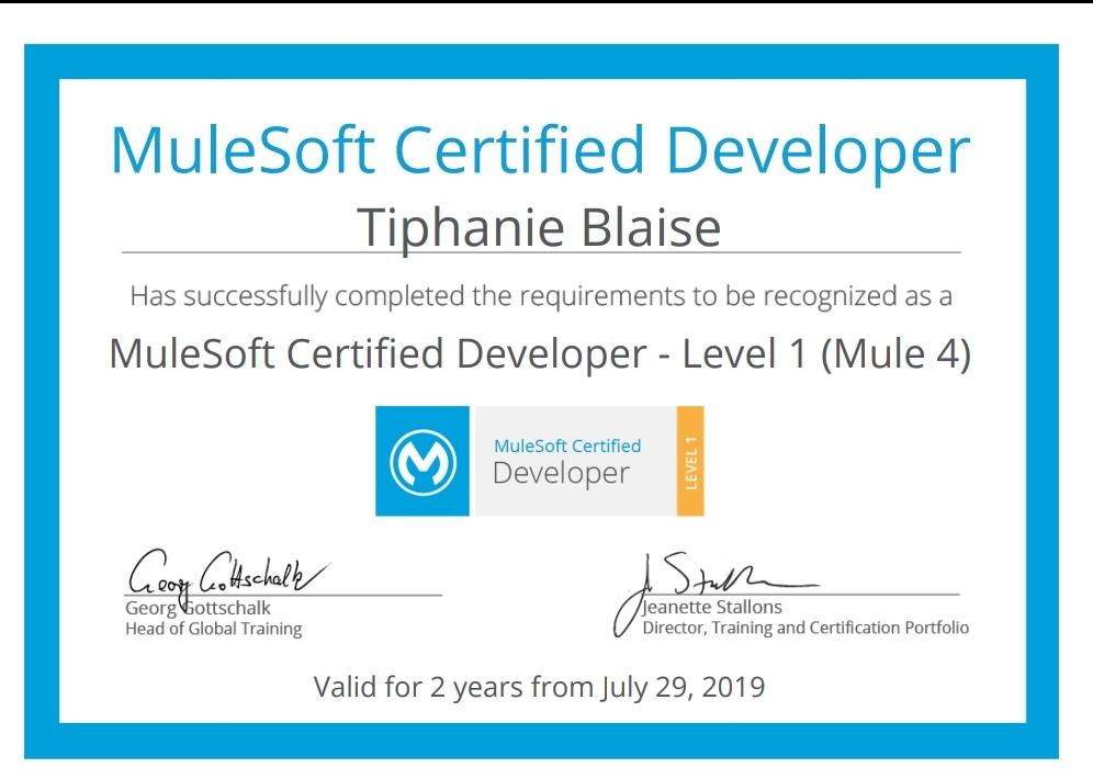 Tiph (@salesforcetiph) on Twitter photo Am i dreaming or am I really a #mulesoft certified developer ??? <a href="/amcgriff87/">Aaron McGriff</a> does that count for the 5th cert before the end of July even though it's not really a #Salesforce cert ? π Am i dreaming or am I really a #mulesoft certified developer ??? <a href="/amcgriff87/">Aaron McGriff</a> does that count for the 5th cert before the end of July even though it's not really a #Salesforce cert ? π