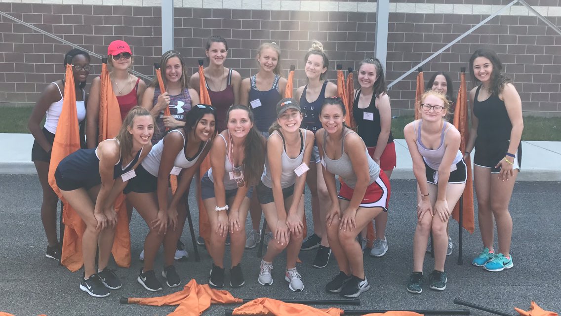 DrMikeZalar's tweet photo. What better way to spend a summer day than the first day of Band Camp!!!  Eagle Marching Band, Flag Corps, and Eaglettes all working hard and looking good!!! Eagle Pride!!! 🦅@NOMarchingBand⁩ @eaglemusictweet⁩ ⁦⁦@NOEagles⁩ ⁦@NOCSFuture⁩ ⁦@mr_wEAGLEy⁩ https://t.co/Rp6ga4KTQ5