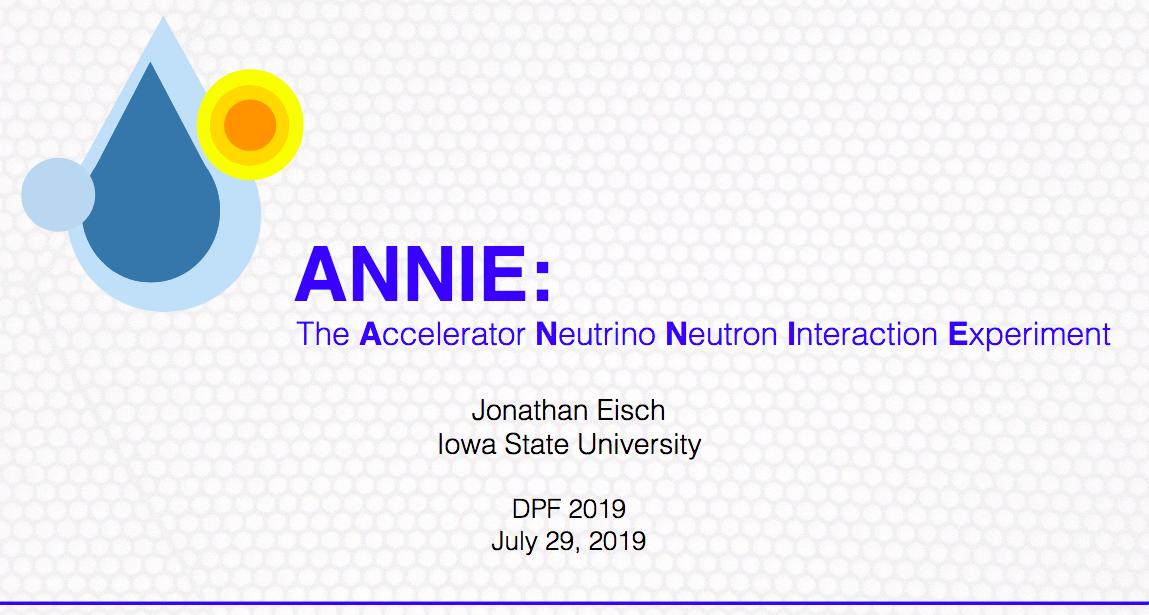 tirasemr's tweet image. For those who are/will be at APS-DPF meeting @Northeastern, there will be two #ANNIE talks; the first one is in the #neutrino session today at 3 pm and the second one will be in the #particledetectors session at 4 pm on Wed.