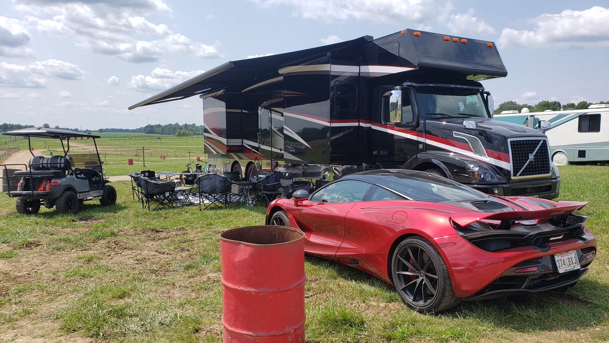 Faganator's tweet photo. And the richest Mid-Ohio campsite of the weekend award goes tooooo: π³ππ»ππΊπΈ
I referred to it all weekend as the $600,000 campsite. MSRP on McLaren is $284k, and surely the Volvo Penta based custom coach makes up the difference.
#McLaren720S #CustomCoach #Honda200 #MidOhio https://t.co/Qo6bZViefm