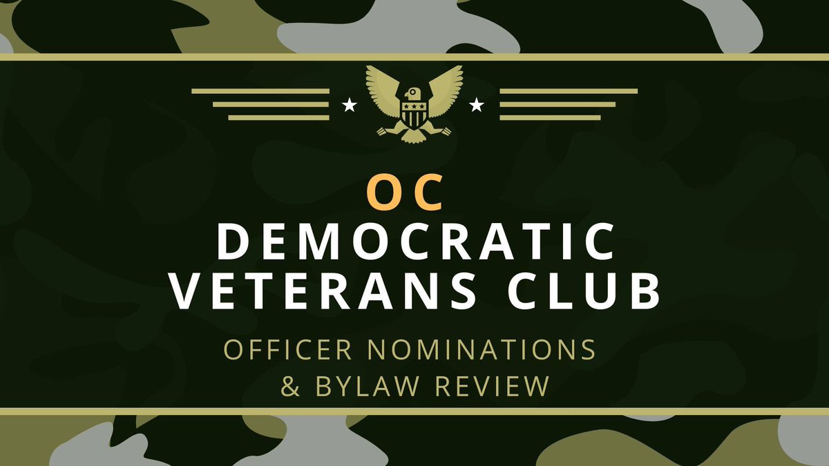 CDPVeterans's tweet photo. A new Dem Veterans Club is forming in Orange County. First meeting is Sept 7, 2019 from 1-3 pm. 1916 W Chapman Ave, Orange, CA 92868-2608. Sign up FB Events https://t.co/X40JPBY63I https://t.co/FufHuapPcn